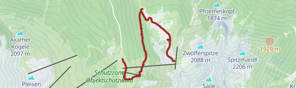 Route map: Birgitzer Alm - Birgitzköpfl